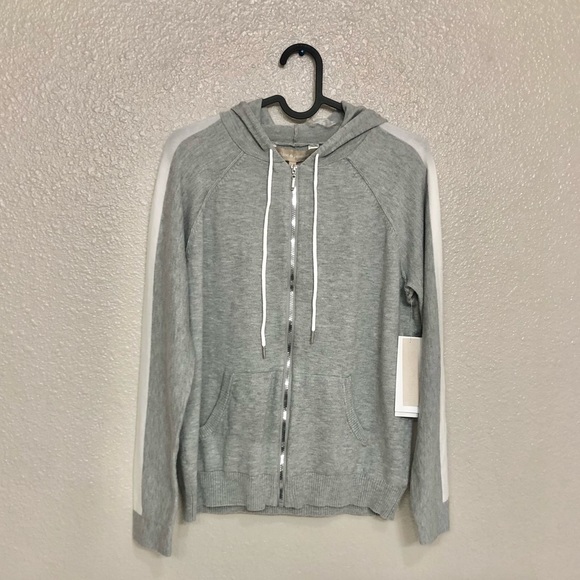 Racing Stripe Full Zip Hooded Sweater size Small - Picture 4 of 11